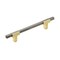 Amerock Urbanite 5-1/16 in 128 mm Center-to-Center Brushed Gold/Black Chrome Cabinet Pull BP778128BGLBCR - alternate 1