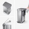 Simplehuman 11-7/8 gal Rectangular Step-On Can, Silver, Foot Pedal, Stainless Steel, 15 7/8 in CW2080 - alternate 5
