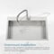 Wrightmaster 32 in. Drop-In Single Bowl 20 Gauge Silver Stainless Steel Kitchen Sink with Drain and Hook ZOR-BR02D-321908 - alternate 6