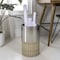 Happimess Asher Modern 4.13-Gallon 2-Tone Natural Wicker/Metal Cylinder Waste Basket, Chrome/Natural HPM1102B - alternate 4