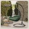 Leisuremod Teardrop Hanging Swing Chair with Stainless Steel Stand, 440 lb Capacity, Weatherproof RSCBL-57DG - alternate 6