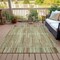 Homeroots 10' X 14' Khaki And Olive Green Striped Washable Indoor Outdoor Area Rug 631544 - alternate 7