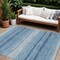Homeroots 9' X 12' Blue And Ivory Abstract Washable Indoor Outdoor Area Rug 599944 - alternate 1