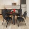 Regency Square Kee Breakroom Table W/ 4 Restaurant Stack Chairs, 36 in W, 36 in L, Neo Walnut TB3636NWBPBK29BK - alternate 6