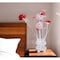 Homeroots 21" Silver and Clear Metal and Faux Crystal Geometric And Roses Bedside Lamp 568837 - alternate 1