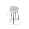 Homeroots Set of Two 26" White and Brown Faux Leather and Solid Wood Low Back Counter Height Bar Chairs, 2PK 555081 - alternate 4