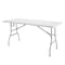 Regency Trestle 5 ft Folding Table, Fold-in-Half w/Carry Handle, Heavy-Duty Steel Frame, 60 x 29 x 29, White TBM6029WH - alternate 1
