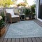Homeroots 10' X 14' Sky Blue And Ivory Oriental Washable Indoor Outdoor Area Rug 603826 - alternate 5