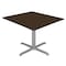 Regency Square Cain Large X-Base Breakroom Table, 48 in W, 48 in L, Neo Walnut TB4848NWGY - alternate 1