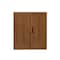Homeroots 31in Walnut Wood Corner Accent Cabinet With Two Doors 719674 - alternate 2