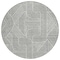 Homeroots 8' Gray And Ivory Round Abstract Washable Indoor Outdoor Area Rug 594937 - alternate 5