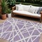Homeroots 8' X 10' Lavender And Ivory Geometric Washable Indoor Outdoor Area Rug 600471 - alternate 1