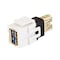 Monoprice Datacom Jack, USB3.0A(F/F), Flush, Wht 7836 - alternate 3
