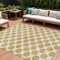 Homeroots 8' X 10' Gold And Ivory Polka Dot Washable Indoor Outdoor Area Rug 614896 - alternate 1