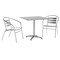 Flash Furniture Square Table Set, 31.5 W, 31.5 L, 27.5 H, Aluminum, Plastic, Stainless Steel, Grey TLH-ALUM-32SQ-017BCHR2-GG - alternate 1