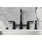 Kingston Brass Bridge Kitchen Faucet with Brass Sprayer, Matte Black KS8280CTLBS - alternate 3