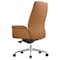 Leisuremod Summit Office Chair in Faux Leather & Aluminum Frame with Swivel & Tilt, Acorn Brown SO21LBRL - alternate 3