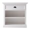 Homeroots Classic White Large Nightstand With Shelves 397624 - alternate 1