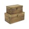 Homeroots Set of Two Natural Wood And Metal Box With Lid, 2PK 489343 - alternate 4
