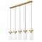 Z-Lite Fontaine 5 Light Linear Chandelier, Rubbed Brass, 44.25 In W 7002P5-5L-RB - alternate 1