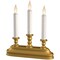 Xodus 9'' W. x 10.25'' H. x 2'' D Antique Brass LED Candelabra Battery Operated Candle FPC1330B - alternate 1