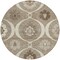 Homeroots 8' Taupe Brown And Ivory Round Medallion Washable Indoor Outdoor Area Rug 589652 - alternate 6