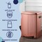 Happimess Marco Rectangular 10.6-Gallon Double Bucket Trash Can with Soft-Close Lid, Rose Gold HPM1005D - alternate 7