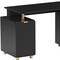 Homeroots 57" Black Wood and Stainless Steel Computer Desk With Three Drawers 723771 - alternate 7