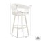 Armen Living Chelsea 26in Swivel Counter Stool with Gold Brushed Stainless Steel and Silver Fabric LCCSBABGLSI26 - alternate 4