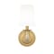 Z-Lite Katerina 1 Light Wall Sconce, Rubbed Brass/White, 5.25 In W 1950-1S-RB - alternate 4