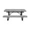 Leisure Craft 6' Standard Picnic Table, Perforated Metal, Portable, Granite T6XPP-PERF-GRANITE - alternate 5