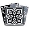 Homeroots 12" X 12" Black White and Gray Mosaic Peel and Stick Tiles 555888 - alternate 4
