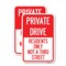 Signmission Private Drive Sign Private Drive - Residents Only Not A, 18'' X 24'', Heavy Gauge Aluminum, 2PK A-1824-2PACK-23272 - alternate 1