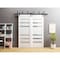Sartodoors Sliding Closet Barn Bypass Doors with Frosted Glass White 36x96 (2* 18x96) Solid Core QUADRO4266BBB-WS-3696 - alternate 4