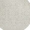 Homeroots 8' Beige And Ivory Round Damask Washable Indoor Outdoor Area Rug 595123 - alternate 6