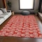Homeroots 9' X 12' Red And Ivory Geometric Washable Indoor Outdoor Area Rug 583388 - alternate 4