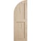 Ekena Millwork Pecky Cypress 2 Equal Flat Panel w/Quarter Round Arch Top Faux Wood Shutters, 18"W x 44"H SHUFPQ18X44PCPR - alternate 8