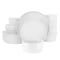 Elama Josh 18 Piece Stoneware Dinnerware Set in Matte White 750123182M - alternate 1