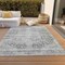 Homeroots 5' X 8' Gray And Ivory Oriental Washable Indoor Outdoor Area Rug 605116 - alternate 4