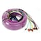 Deejay Led 52-Foot Multi-Amp Accessory Cable 10 RCA Shielded Cables Plus Three Power PURPLE OUTER JACKET TBHMED52PURPLE - alternate 1