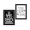 Homeroots Set Of Two Clean or Shower Together Black Framed Print Bathroom Wall Art, 2PK 407996 - alternate 1