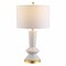 Jonathan Y Ziggy 27" Contemporary Glam Ceramic/Iron LED Table Lamp, White/Gold Painting JYL6607A - alternate 9