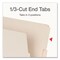 Pendaflex Manila End Tab Folders, 1/3-Cut Tabs: Assorted, Letter Size, 0.75" Expansion, Manila, 100PK 1007001 - alternate 4