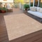 Homeroots 9' X 12' Pink And Ivory Geometric Washable Indoor Outdoor Area Rug 614105 - alternate 4