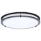 Nuvo Glamour LED 17 Inch Flush Mount Black Finish 27K/3K/35K/4K/5K CCT Selectable 62/1977 - alternate 1