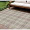 Homeroots 9' X 12' Beige Ivory And Green Plaid Washable Indoor Outdoor Area Rug 597079 - alternate 1