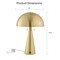 Homeroots 24" Brass Iron USB Table Lamp With Brass Dome Shade 530927 - alternate 5