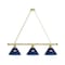 Holland Bar Stool Co Nashville Predators 3 Shade Billiard Light, Brass Fixture BL3BRNshPre - alternate 1