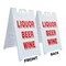 Signmission Liquor Beer Wine, A-Frame & 2 Decals Installed, Heavy-Duty Plastic Frame SBHD-D-2436-Liquor Beer Wine - alternate 5