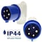 Walther-Werke Pin & Sleeve Plug, 30/32 A, 120/208V AC, 3 Phase, 3 Pole, Blue, Screw Terminals Wire Connection Type 236509 - alternate 5